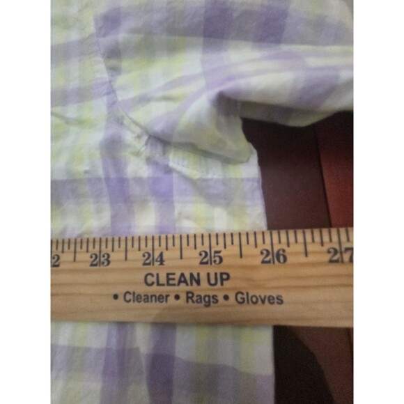 !Columbia Steeple Ridge Long Sleeve Purple Lime Green Tartan Plaid Shirt Mens XL - Picture 5 of 6